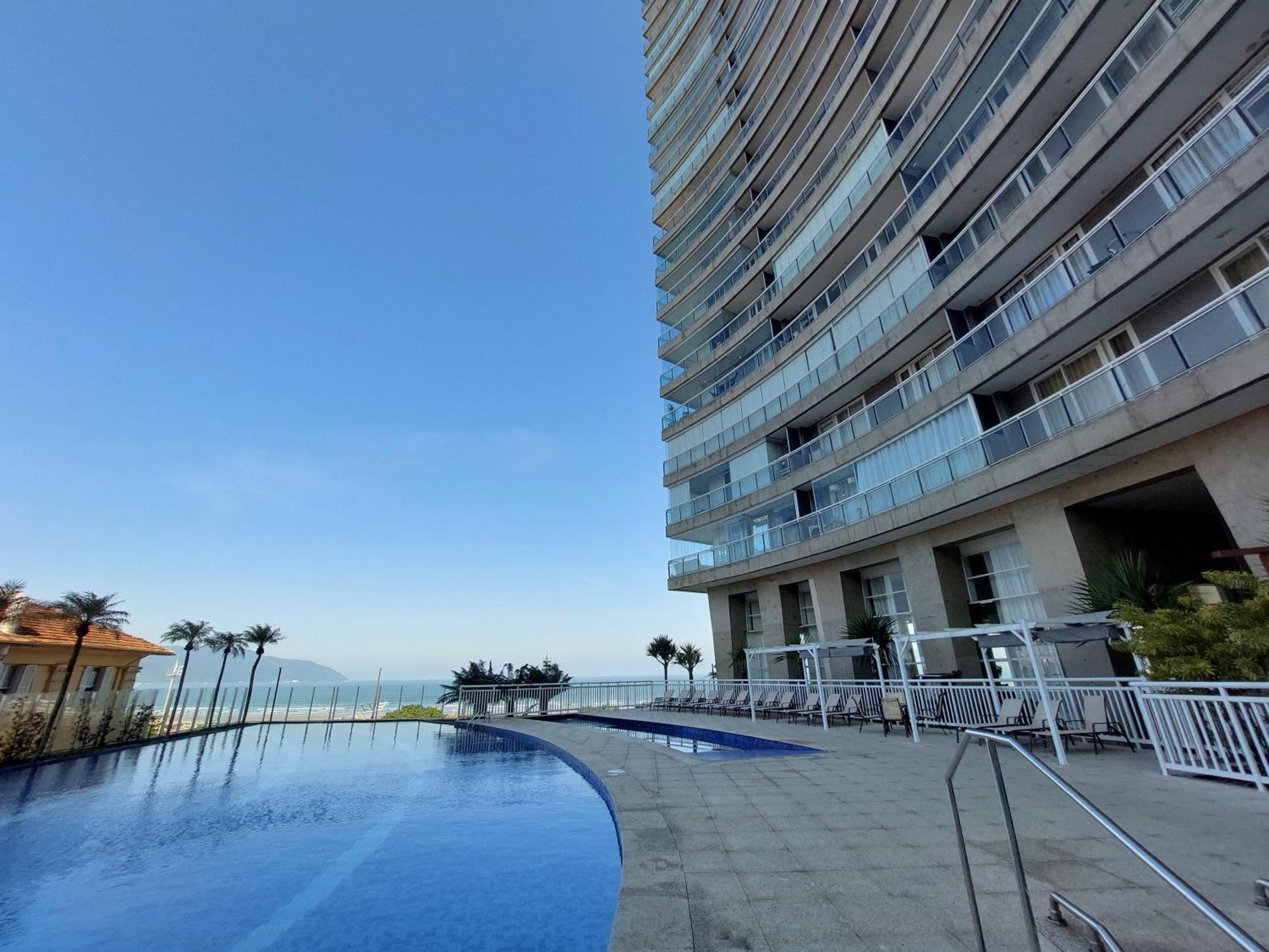 Book Santos - Condominio Unlimited - Apartamento Com Vista Mar E Apartamento Com Vista Piscina Bagian luar foto